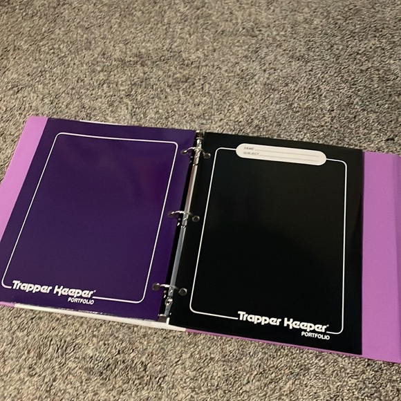 Mead Trapper Keeper Binder Original Outrun Sunset 1" Round 2 Folders Clipboard - Picture 4 of 7